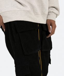 Mnml Bottoms Corduroy Snap II Cargo Pants - Black