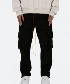 Mnml Bottoms Corduroy Snap II Cargo Pants - Black