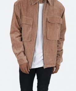 Mnml Corduroy Zip Up Shirt - Brown 14 Mnml Corduroy Zip Up Shirt - Brown