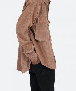 Mnml Corduroy Zip Up Shirt - Brown 15 Mnml Corduroy Zip Up Shirt - Brown