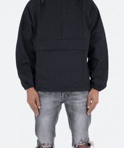 Mnml Cotton Half Zip Jacket - Black