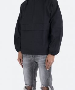 Mnml Cotton Half Zip Jacket - Black