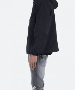 Mnml Cotton Half Zip Jacket - Black