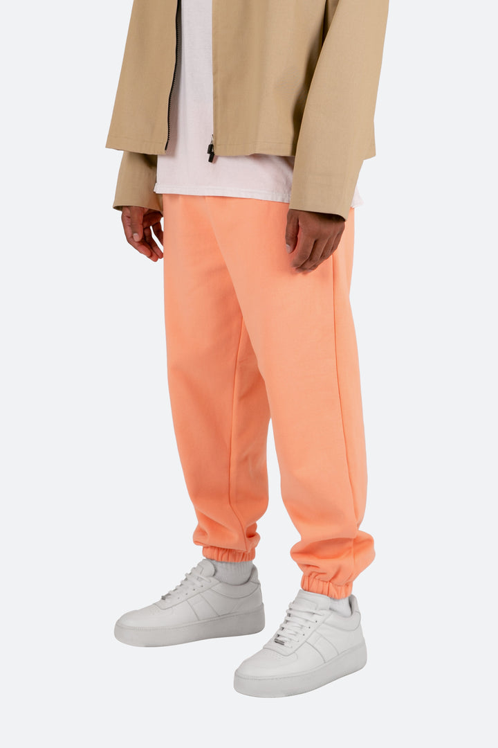 Mnml Cropped Basic Sweatpants - Salmon Bottoms 3 Mnml Cropped Basic Sweatpants - Salmon Bottoms
