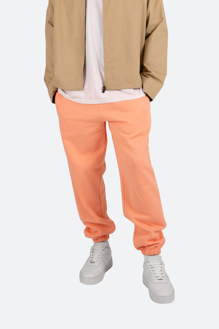 Mnml Cropped Basic Sweatpants - Salmon Bottoms 6 Mnml Cropped Basic Sweatpants - Salmon Bottoms