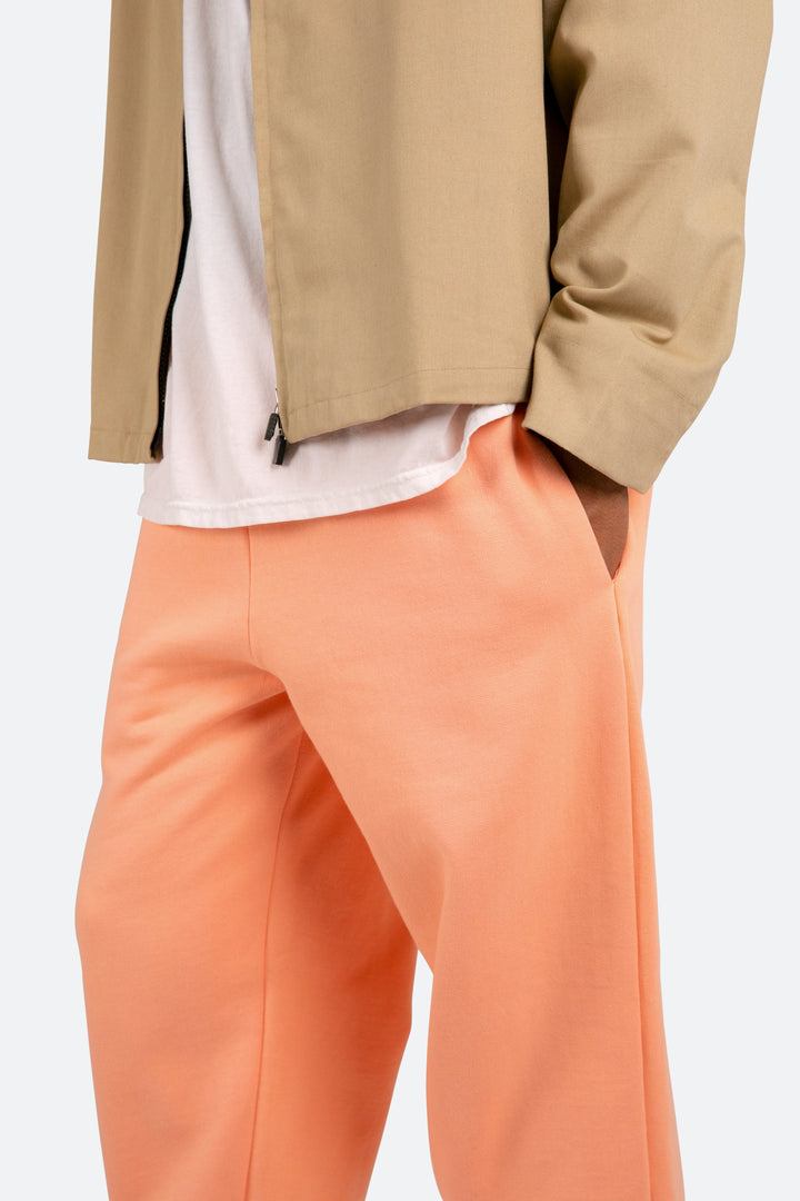 Mnml Cropped Basic Sweatpants - Salmon Bottoms 8 Mnml Cropped Basic Sweatpants - Salmon Bottoms