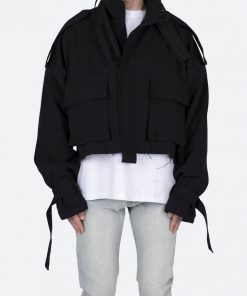 Mnml Cropped M65 Jacket - Black Outerwear