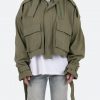 Mnml Outerwear Cropped M65 Jacket - Olive