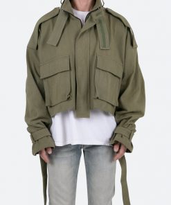 Mnml Outerwear Cropped M65 Jacket - Olive