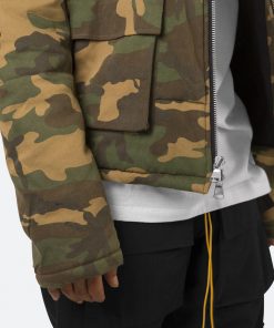 Mnml Outerwear Cropped Puffer Jacket - Camo