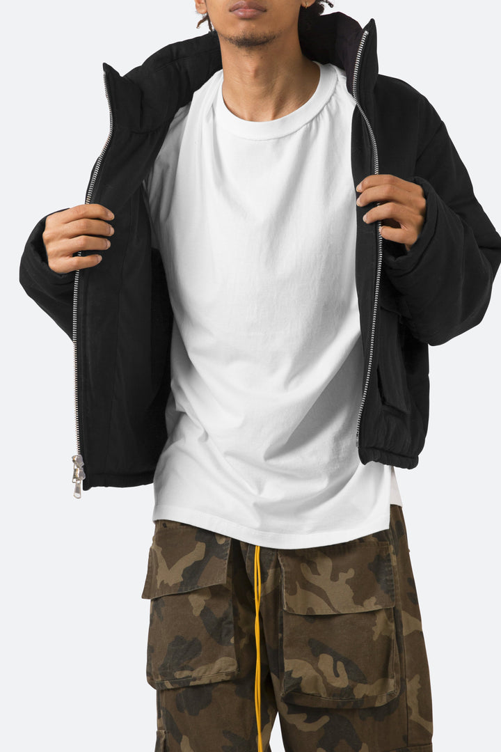 Mnml Cropped Puffer Jacket - Vintage Black 7 Mnml Cropped Puffer Jacket - Vintage Black