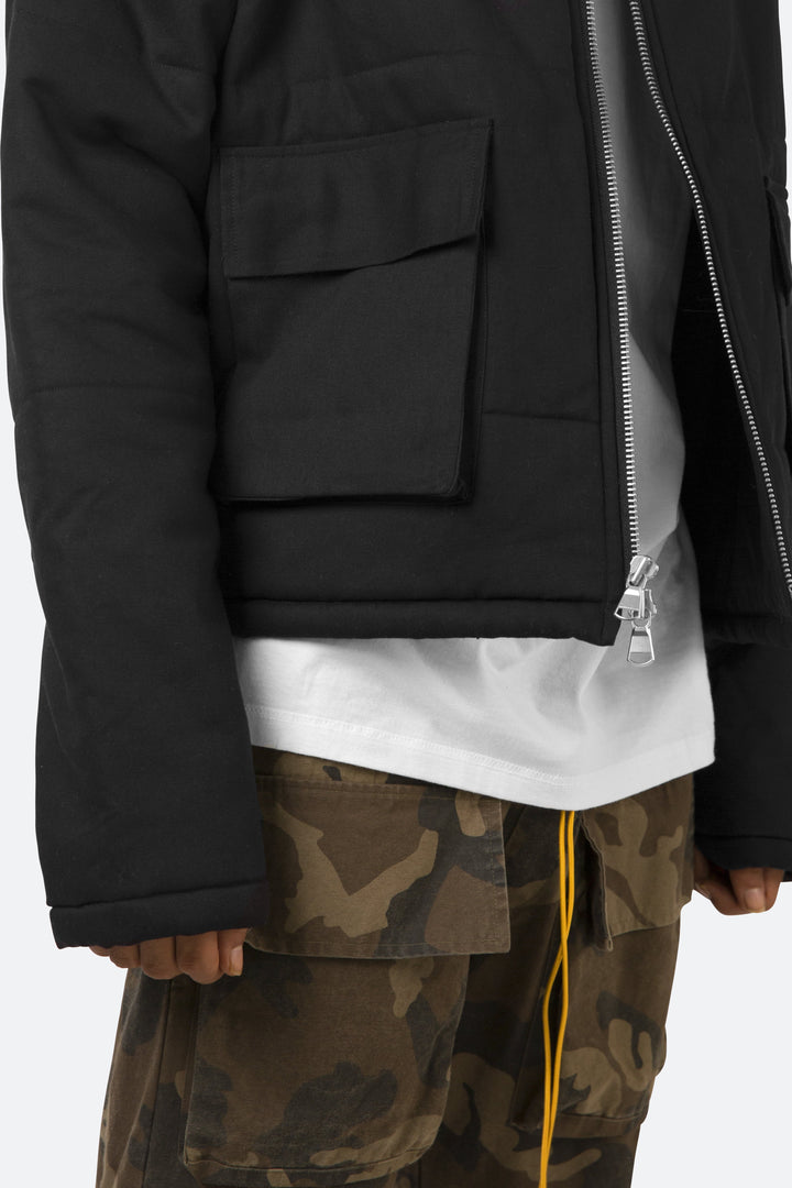 Mnml Cropped Puffer Jacket - Vintage Black 8 Mnml Cropped Puffer Jacket - Vintage Black