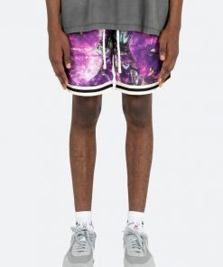 Mnml Crystal Basketball Shorts - Purple