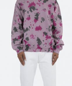 Mnml Outerwear Crystal Dyed Crewneck - Purple