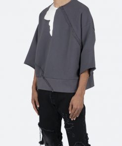 Mnml Cut Off Crewneck - Black