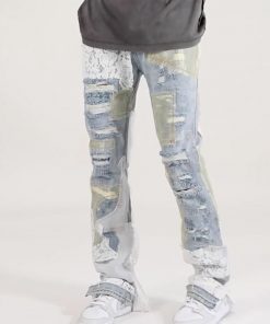 Mnml D101 Straight Denim - Blue/White