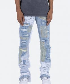 Mnml D101 Straight Denim - Blue/White
