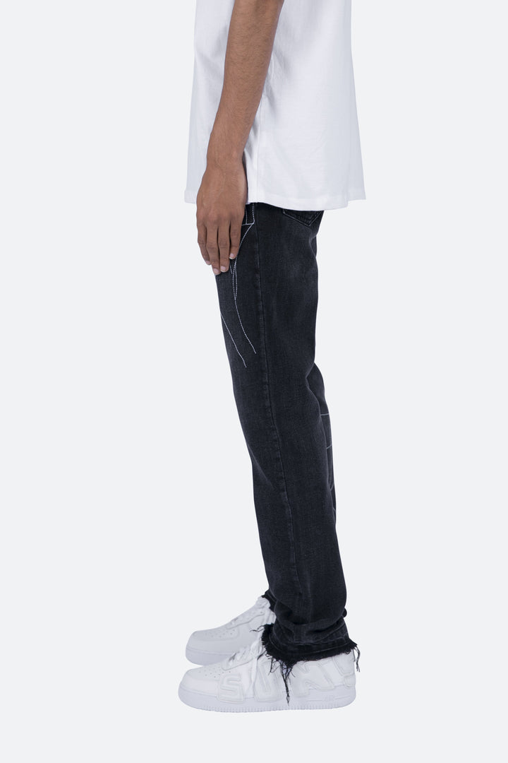 Mnml D113 Spider Straight Denim - Black 4 Mnml D113 Spider Straight Denim - Black