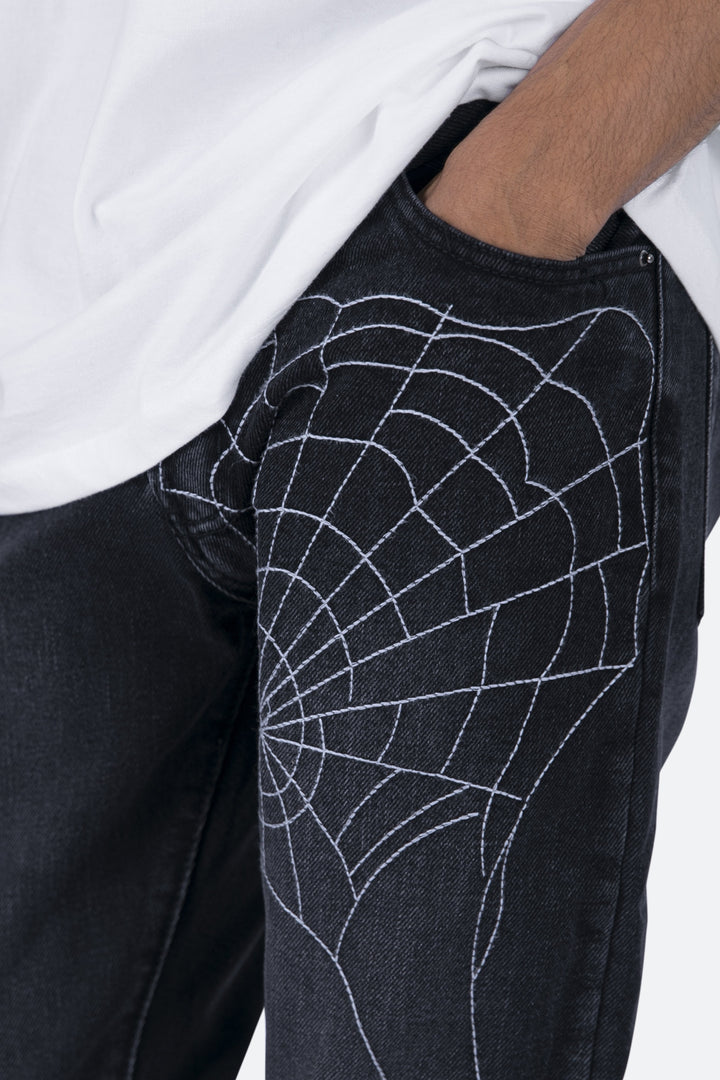 Mnml D113 Spider Straight Denim - Black 7 Mnml D113 Spider Straight Denim - Black