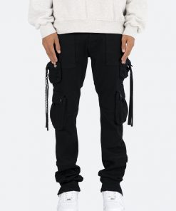 Mnml D152 Cargo Straight Denim - Black