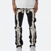 Mnml D184 Skeleton Straight Denim - Black/White