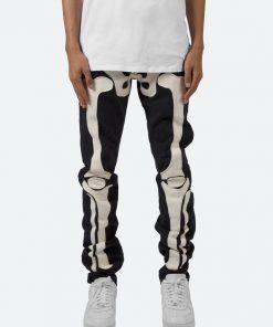 Mnml D184 Skeleton Straight Denim - Black/White