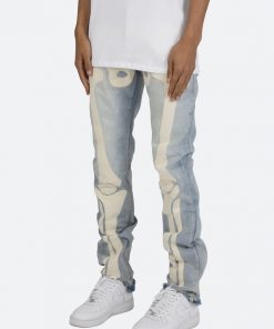 Mnml D184 Skeleton Straight Denim - Blue/White