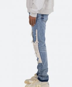Mnml D197 Poem Straight Denim - Blue/White