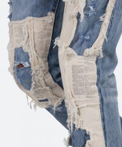 Mnml D197 Poem Straight Denim - Blue/White