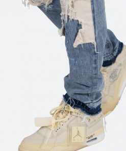 Mnml D197 Poem Straight Denim - Blue/White