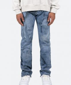 Mnml D200 Overlay Straight Denim - Blue