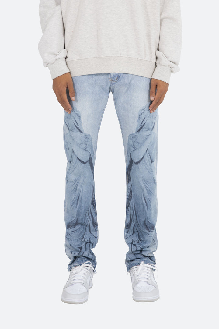 Mnml D206 Overlay Straight Denim - Blue 2 Mnml D206 Overlay Straight Denim - Blue