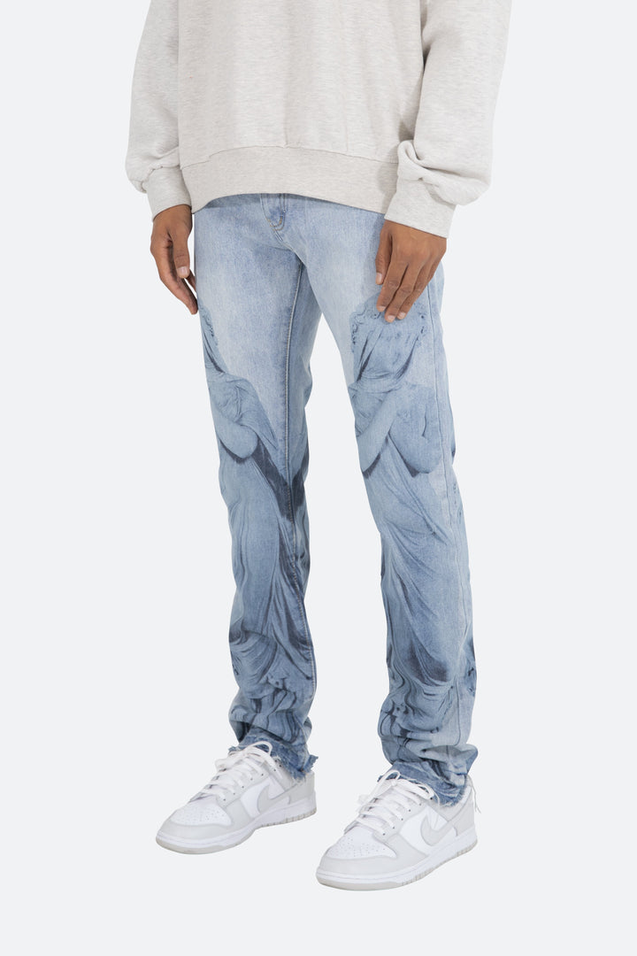 Mnml D206 Overlay Straight Denim - Blue 3 Mnml D206 Overlay Straight Denim - Blue