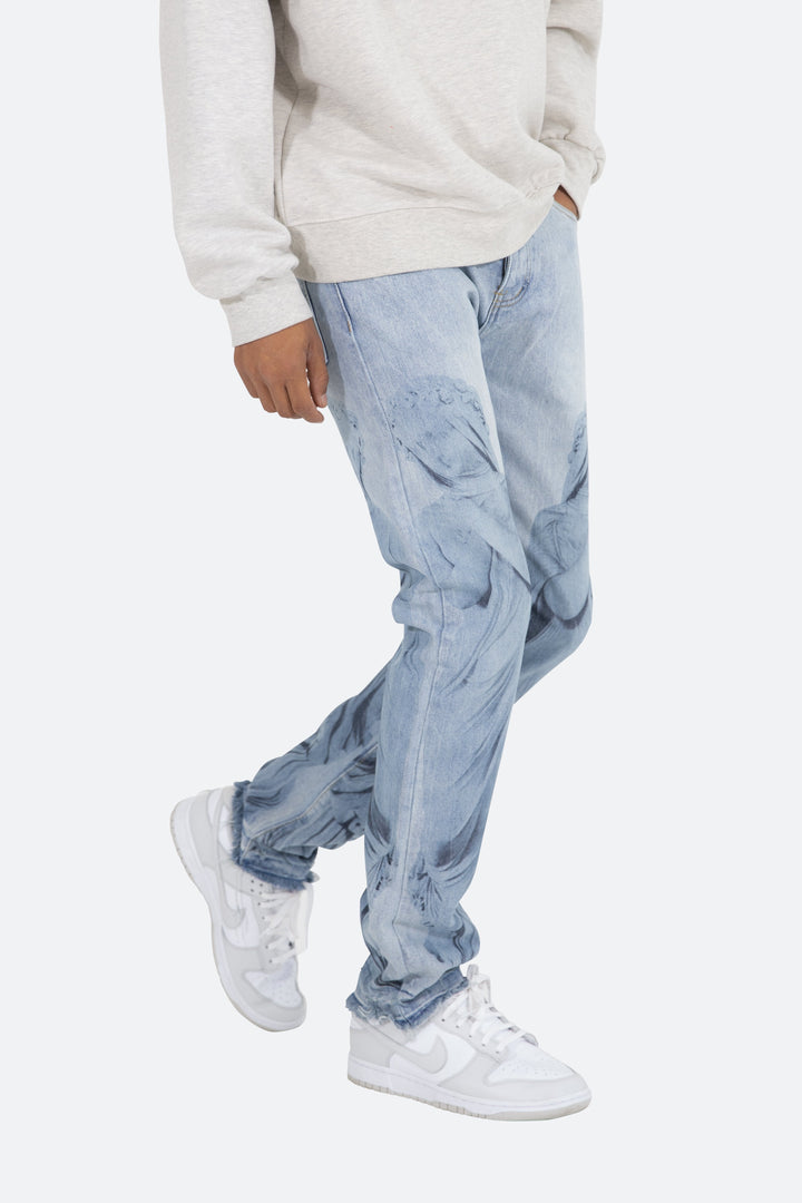 Mnml D206 Overlay Straight Denim - Blue 6 Mnml D206 Overlay Straight Denim - Blue