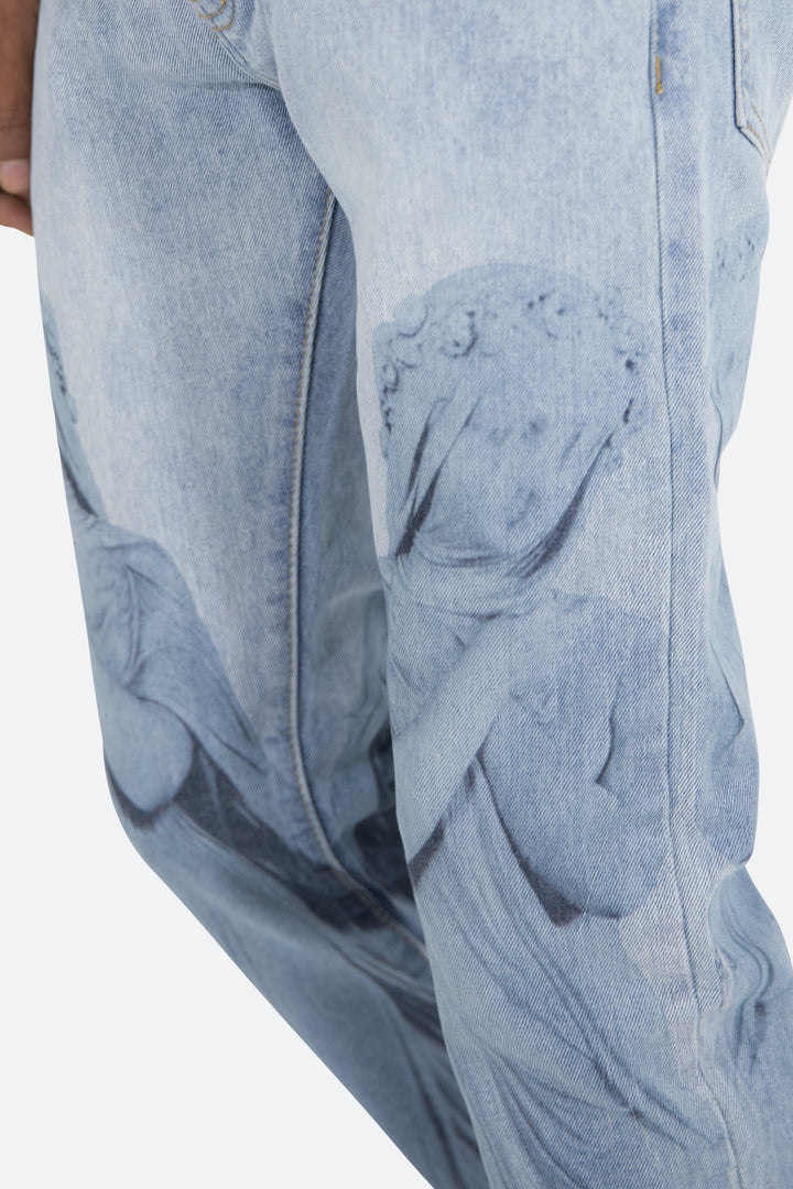 Mnml D206 Overlay Straight Denim - Blue 7 Mnml D206 Overlay Straight Denim - Blue