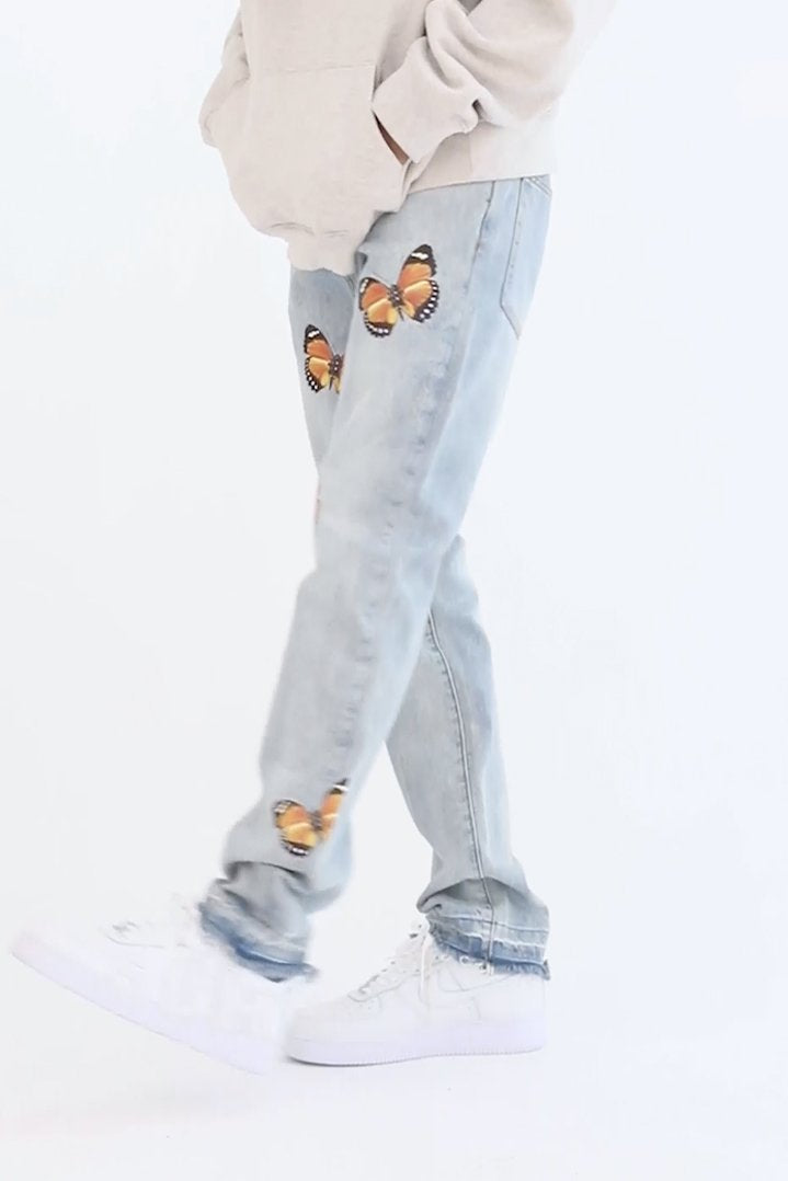 Mnml D223 Butterfly Straight Denim - Blue 3 Mnml D223 Butterfly Straight Denim - Blue