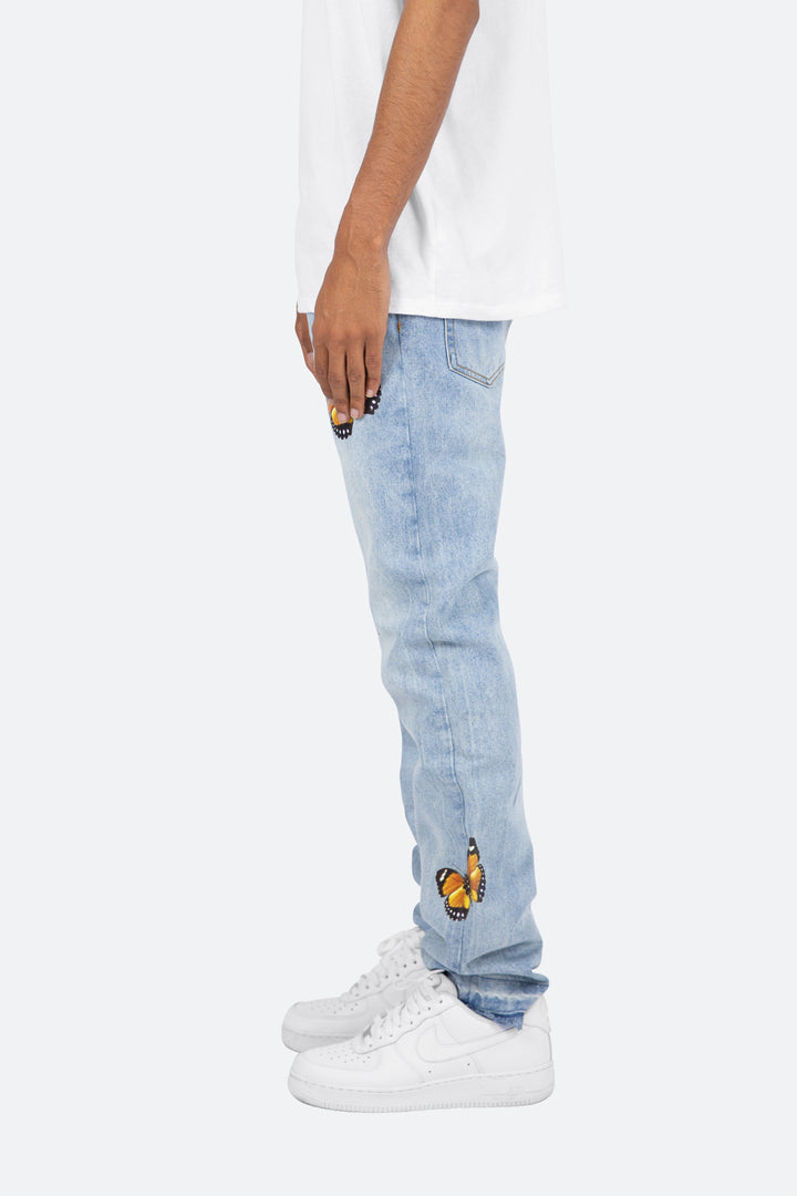 Mnml D223 Butterfly Straight Denim - Blue 4 Mnml D223 Butterfly Straight Denim - Blue