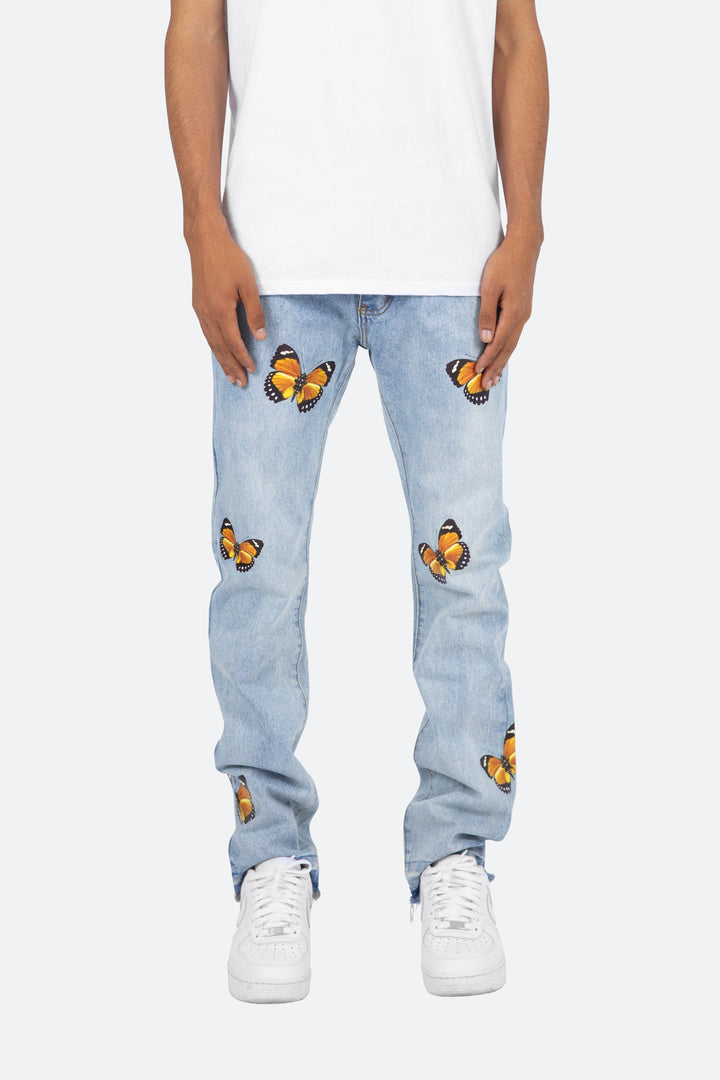 Mnml D223 Butterfly Straight Denim - Blue 1 Mnml D223 Butterfly Straight Denim - Blue