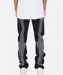 Mnml D249 Skeleton Straight Denim - Black/White