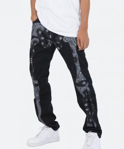 Mnml D261 Skeleton Straight Denim - Black/Black