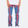 Mnml D261 Skeleton Straight Denim - Blue/Red