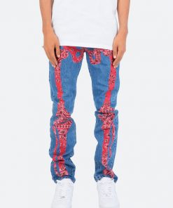 Mnml D261 Skeleton Straight Denim - Blue/Red