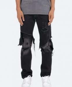 Mnml D264 Layered Straight Denim - Black/Black