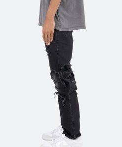 Mnml D264 Layered Straight Denim - Black/Black 11 Mnml D264 Layered Straight Denim - Black/Black