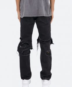 Mnml D264 Layered Straight Denim - Black/Black 12 Mnml D264 Layered Straight Denim - Black/Black