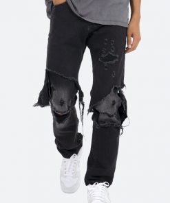 Mnml D264 Layered Straight Denim - Black/Black 13 Mnml D264 Layered Straight Denim - Black/Black