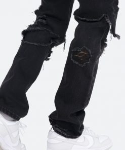 Mnml D264 Layered Straight Denim - Black/Black 14 Mnml D264 Layered Straight Denim - Black/Black