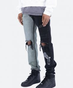 Mnml D267 Split V3 Straight Denim - Blue/Black 14 Mnml D267 Split V3 Straight Denim - Blue/Black