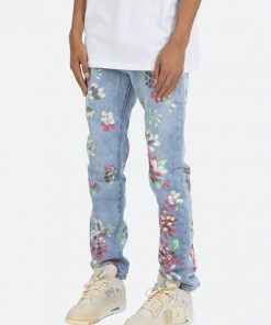 Mnml D27 Floral Straight Denim - Blue 11 Mnml D27 Floral Straight Denim - Blue