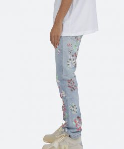 Mnml D27 Floral Straight Denim - Blue 12 Mnml D27 Floral Straight Denim - Blue
